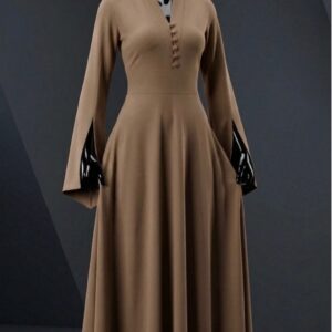 Mocha Grace Flowing Maxi Dress