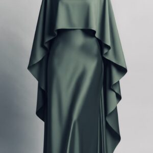 Sage Teal Luxury Flowing Gown